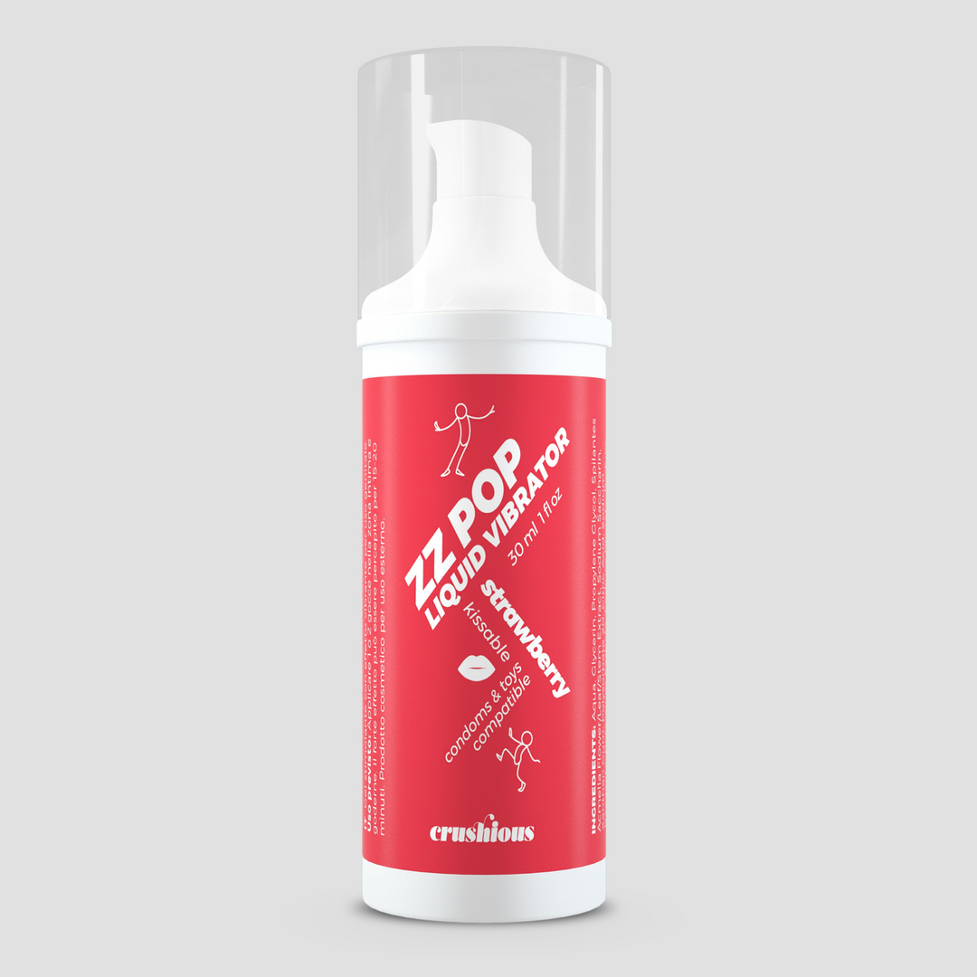 Crushious ZZ Pop - Kusbare Vloeibare Vibrator - Aardbei - 1 fl oz / 30 ml (7403254156913)