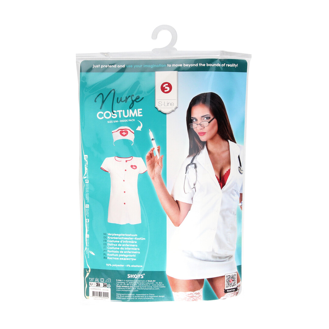 S-line by shots Verpleegster Kostuum - S/M - Wit (8714273039002)