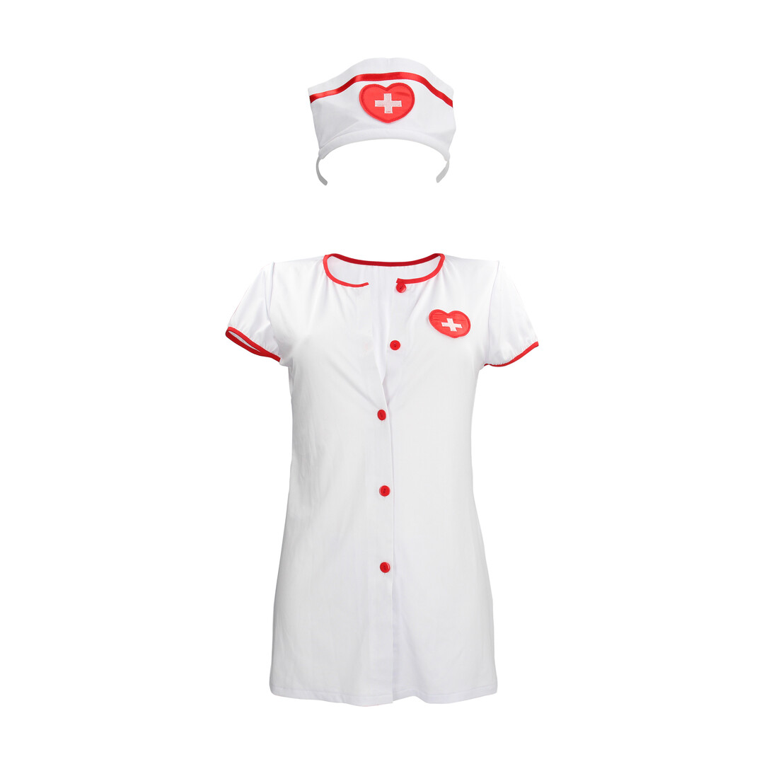 S-line by shots Verpleegster Kostuum - S/M - Wit (8714273039002)