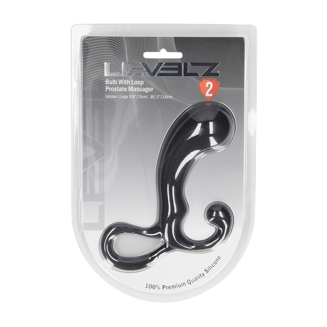 Levelz by shots Lamp met Lussen Silicium Prostaat Massager - L - Zwart (8714273066459)