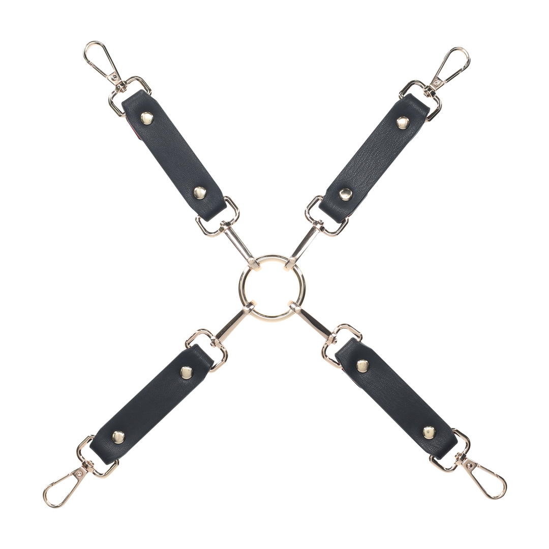 Ouch! by shots Milan Collectie - Hogtie Verbinders - Zwart/Rood (8714273055989)