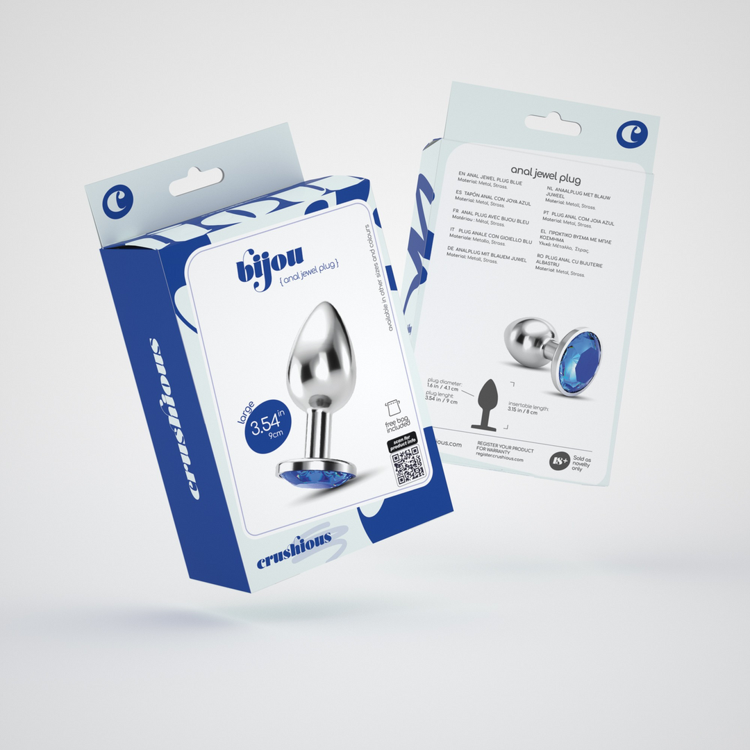 Crushious Bijou - Anale Sieraad Plug - Groot - Blauw (799632355304)