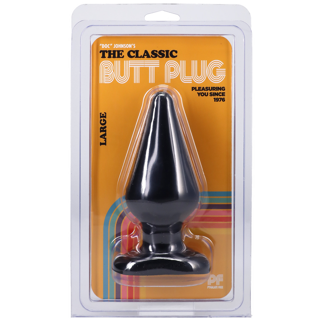 Doc johnson Klassieke Butt Plug - Groot - Zwart (782421110802)