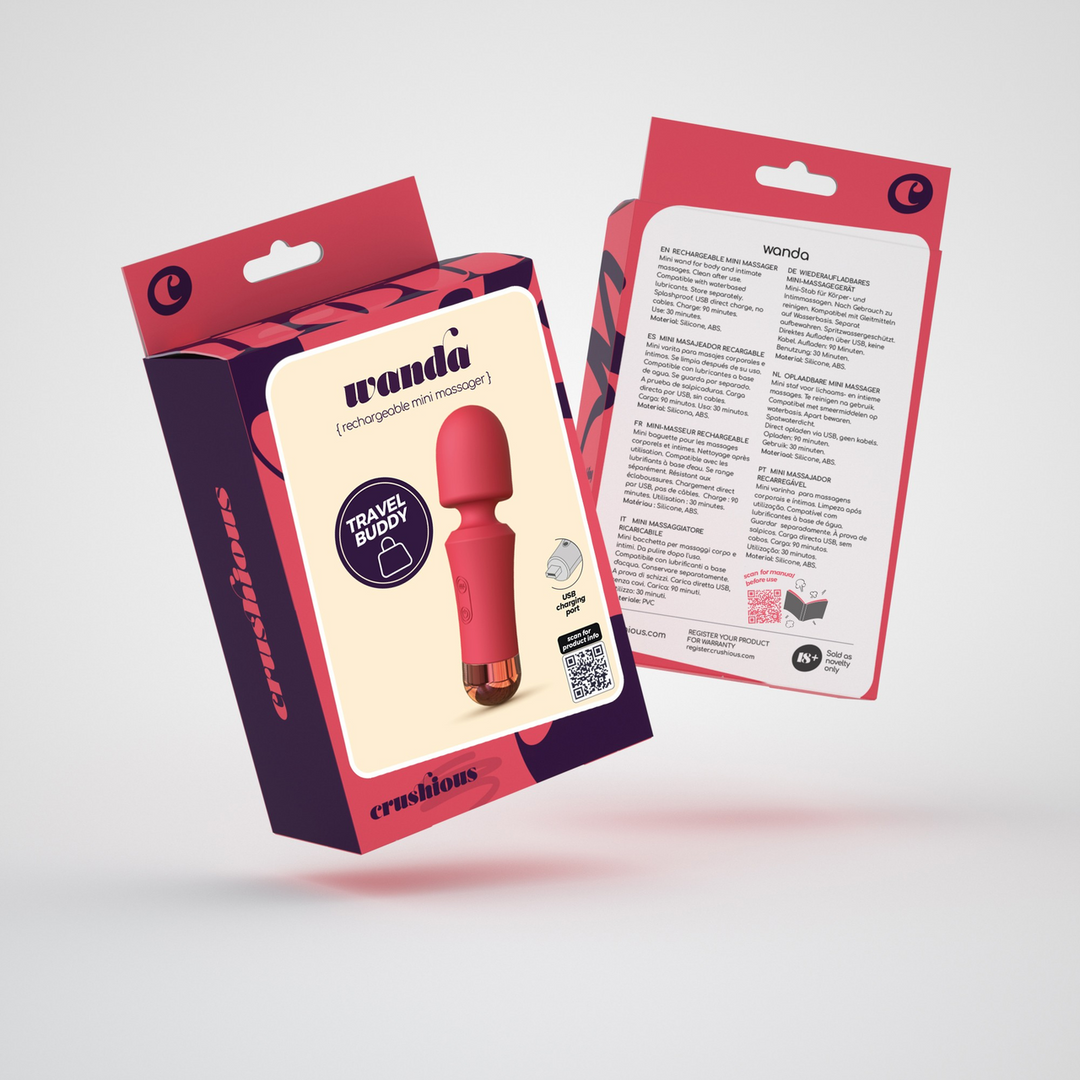 Crushious Wanda - Mini Oplaadbare Wand Massager - Terracotta (7403254157538)