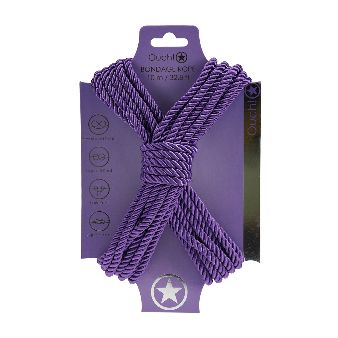 Ouch! by shots Polyester Bondage Touw - 10 m - Paars (8714273059451)