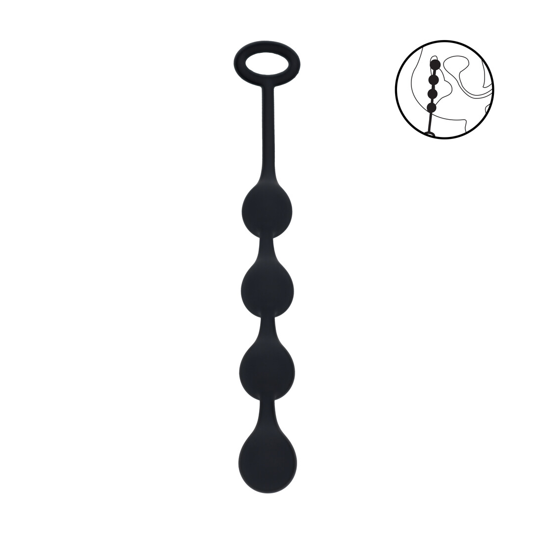 Levelz by shots Waterdrop Siliconen Anale Ballen - S - 20mm - Zwart (8714273066855)