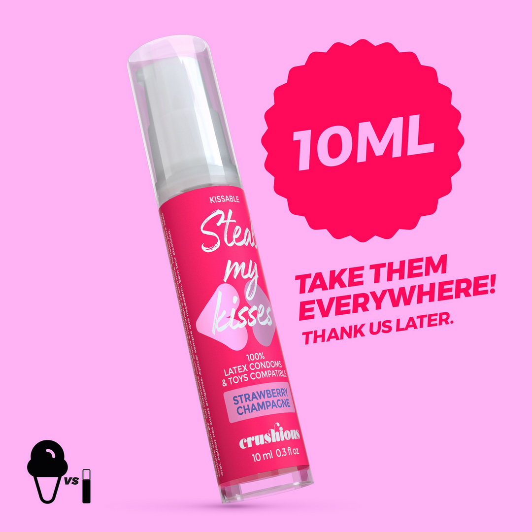 Crushious Steal My Kisses - Glijmiddel - Aardbeien Champagne Smaak - 0,3 fl oz / 10 ml (7403254159877)