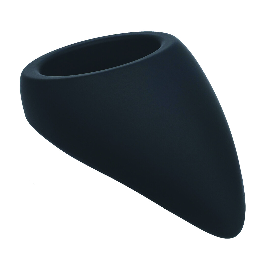Levelz by shots Druppelvormige Siliconen Cockring - Zwart (8714273063601)