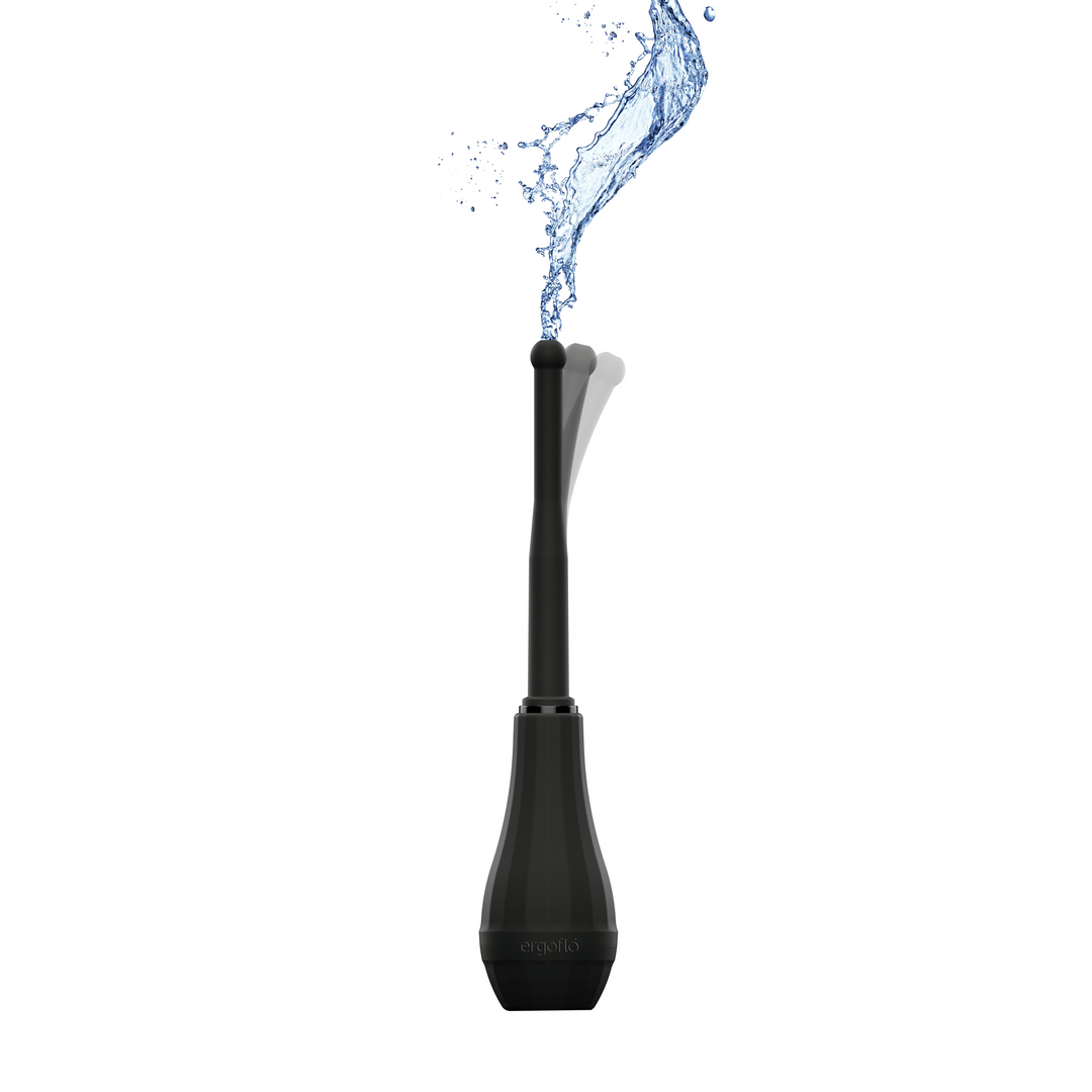 Perfectfitbrand Ergoflo - Silicone Flex Tip voor Anale Douche - 8 / 20 cm - Zwart (854854005373)