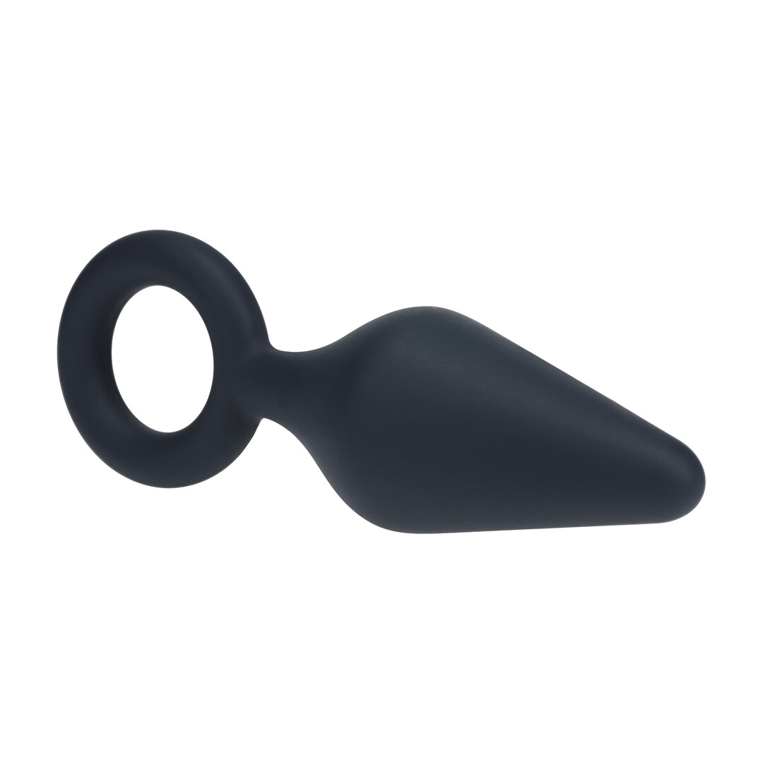 Levelz by shots Siliconen Anale Plug met Lus - L - Zwart (8714273064967)
