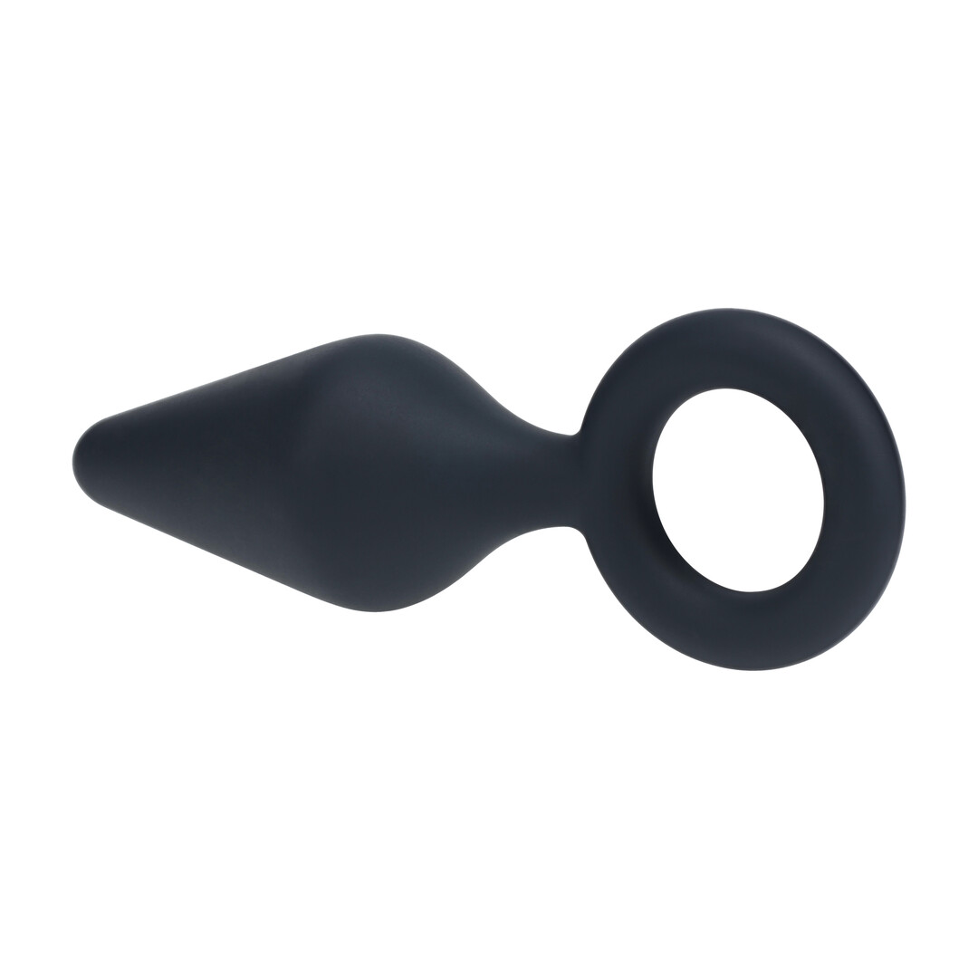 Levelz by shots Siliconen Anale Plug met Lus - L - Zwart (8714273064967)
