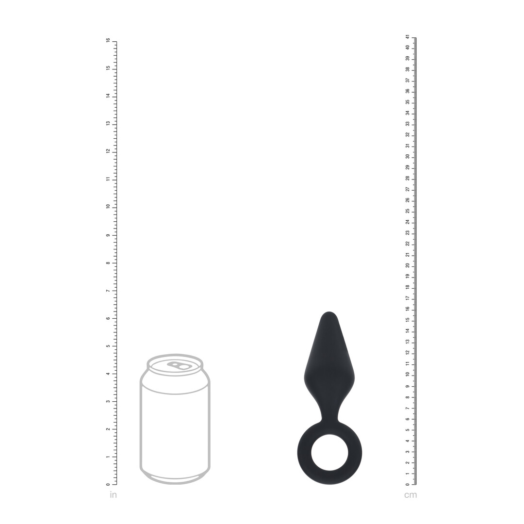 Levelz by shots Siliconen Anale Plug met Lus - L - Zwart (8714273064967)