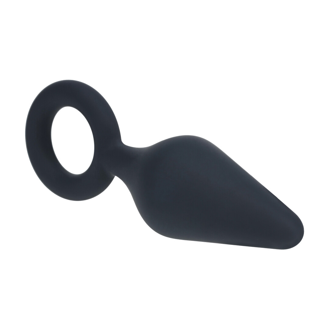 Levelz by shots Siliconen Anale Plug met Luss - S - Zwart (8714273064769)