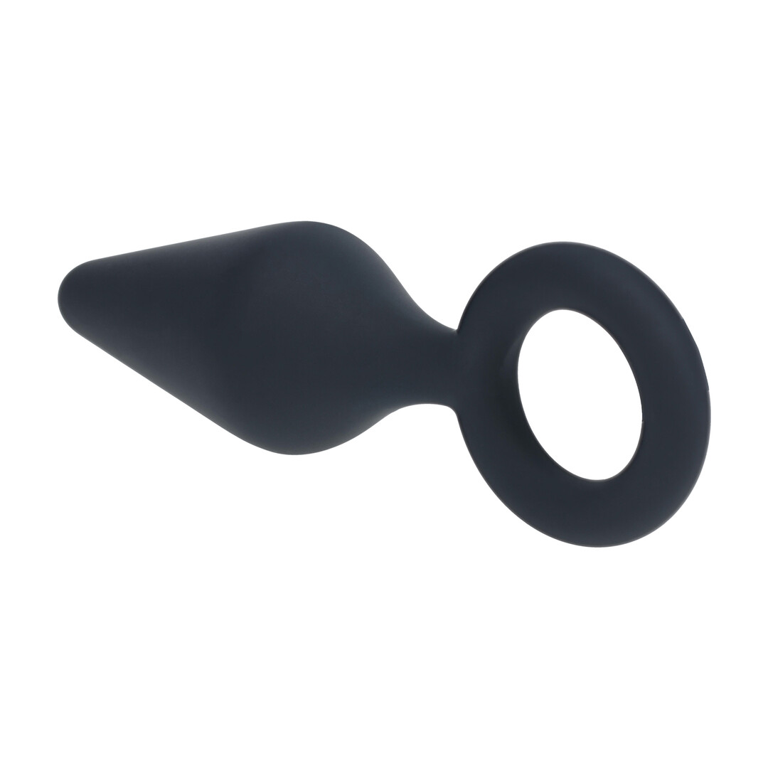 Levelz by shots Siliconen Anale Plug met Luss - S - Zwart (8714273064769)