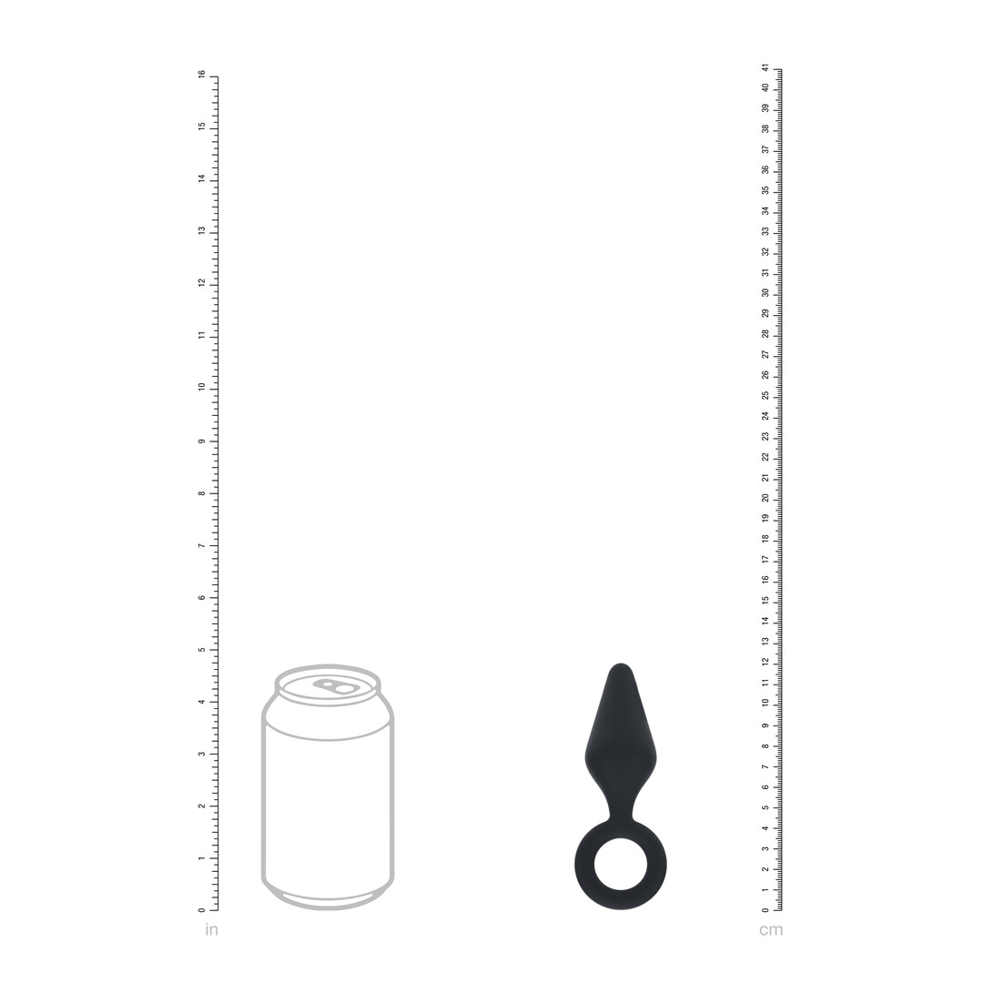 Levelz by shots Siliconen Anale Plug met Luss - S - Zwart (8714273064769)