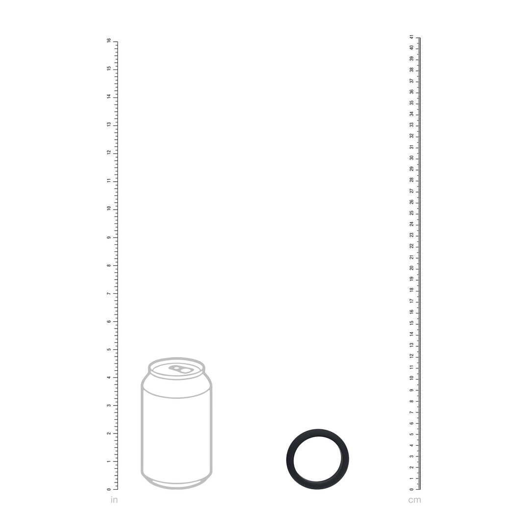 Levelz by shots Wide O Silicone Cockring - L - 42mm - Zwart (8714273061997)