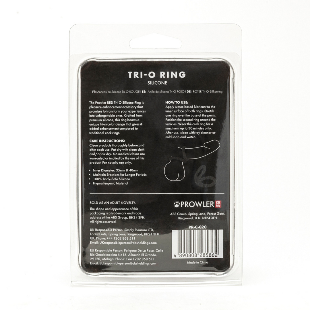 Prowler red Tri-O Siliconen Ring - Zwart (4890808285862)