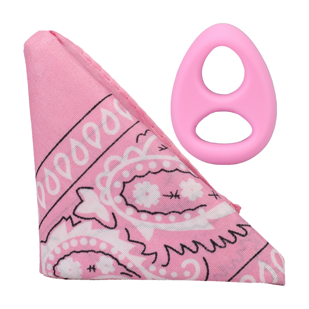 Doc johnson The Code - Siliconen Cockring met Bandana - Roze (782421098292)