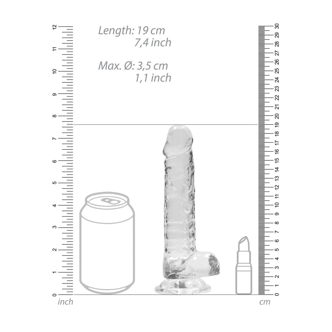 Realrock by shots Realistische Dildo met Ballen - 7 / 18 cm (8714273543196)