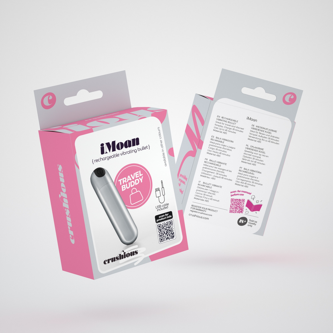 Crushious iMoan - Oplaadbare Vibrerende Bullet - Zilver (7403254158672)
