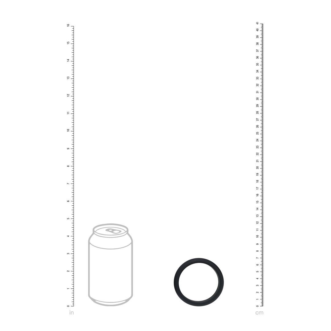 Levelz by shots Wide O Silicone Cockring - XXL - 55mm - Zwart (8714273062086)