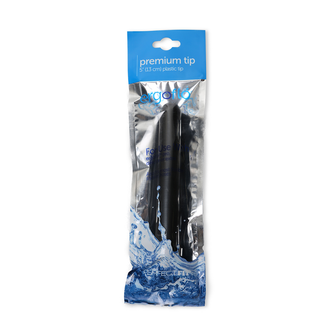 Perfectfitbrand Ergoflo - Premium Tip voor Anale Douche - 5” / 13 cm - Zwart (854854005496)