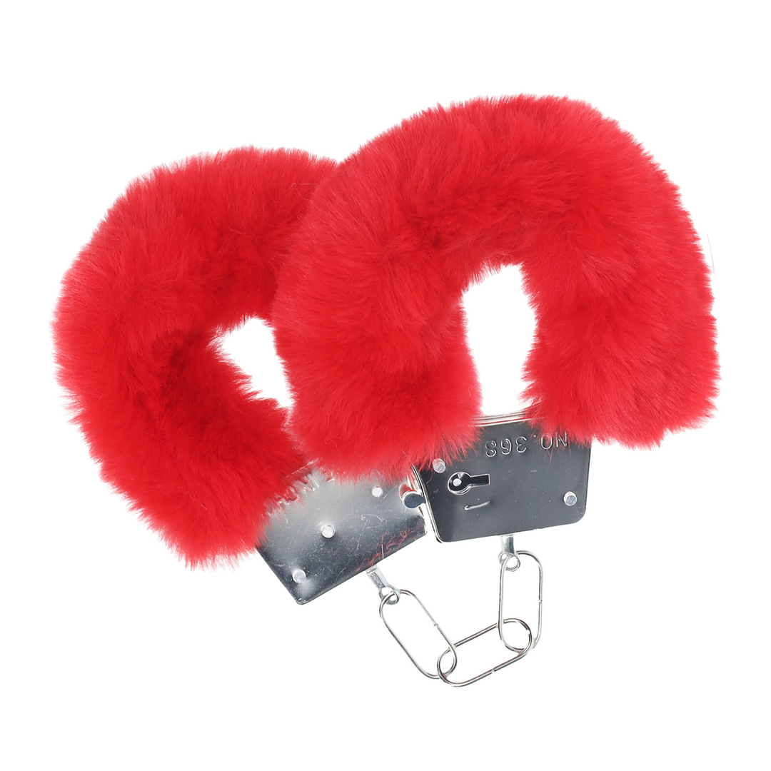 Ouch! by shots Classic Fluffy Handboeien - Rood (8714273058249)