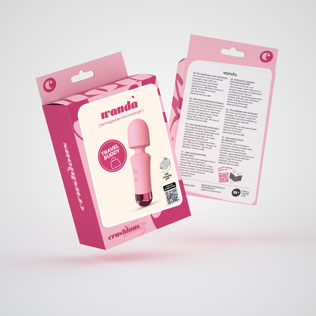 Crushious Wanda - Mini Oplaadbare Wand Massager - Roze (7403254157521)
