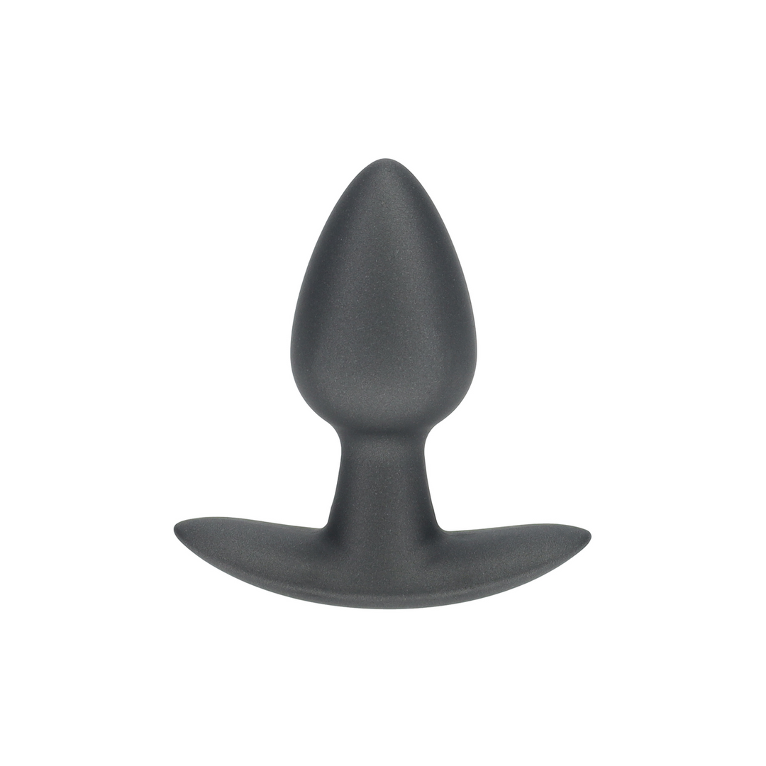 Ouch! by shots Zachte Siliconen Anale Plug - Klein - 2,6 / 6,5 cm - Gunmetal (8714273056818)