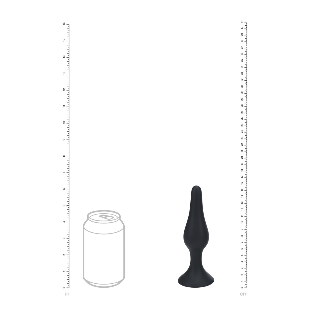 Levelz by shots Slim Siliconen Anale Plug - XL - Zwart (8714273066169)