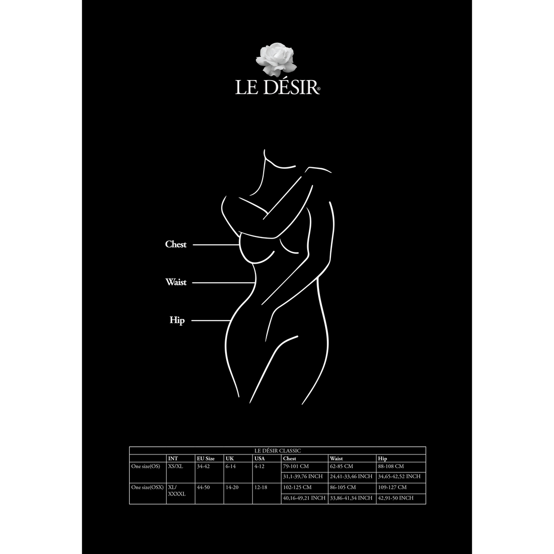 Le désir by shots Gestreepte, Fishnet Garterbelt - One Size (7423522456446)