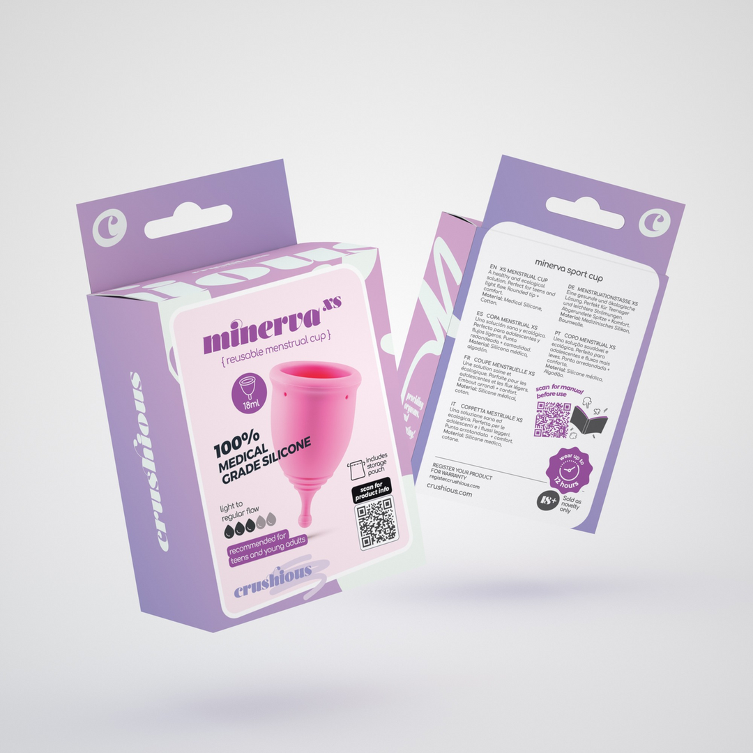 Crushious Minerva - Menstruatiecup met Zakje - XS - Roze (7403254157385)