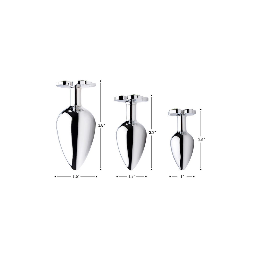 Xr brands Lucky Clover Gem - Butt Plug - Medium Geluksklaver edelsteen - Butt Plug - Medium (848518033727)