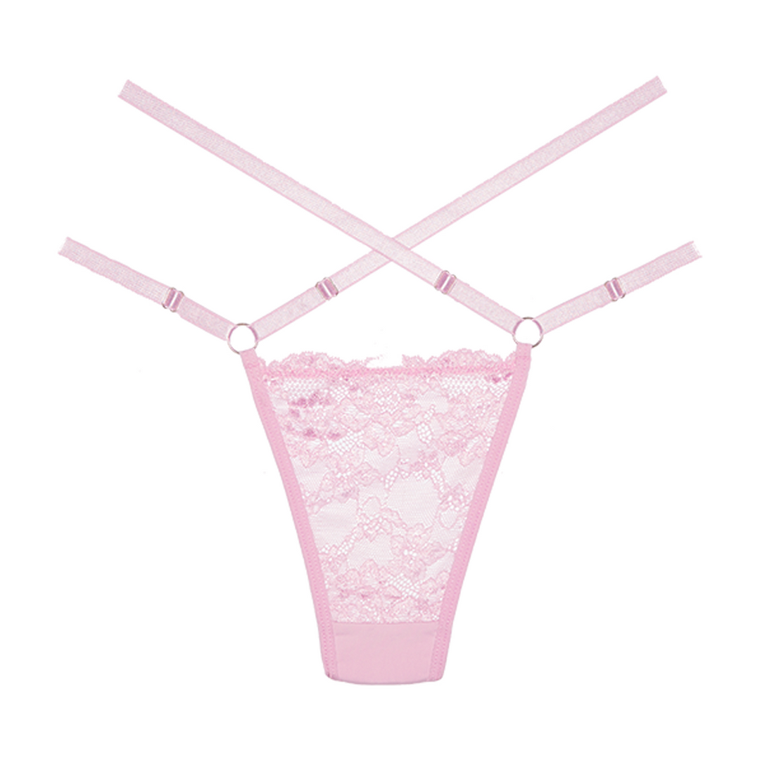 Allure Cherished - Kanten en Mesh Tanga - OS - Roze (883045920966)