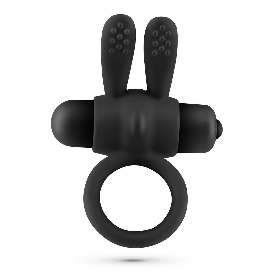 Crushious Pluto - Cockring met Vibrerende Bullet - Zwart (7403254158962)