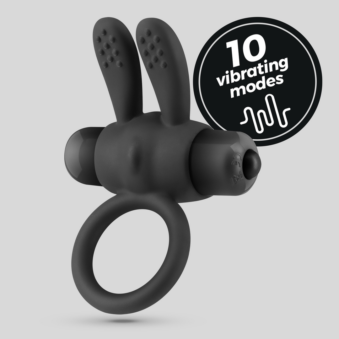 Crushious Pluto - Cockring met Vibrerende Bullet - Zwart (7403254158962)