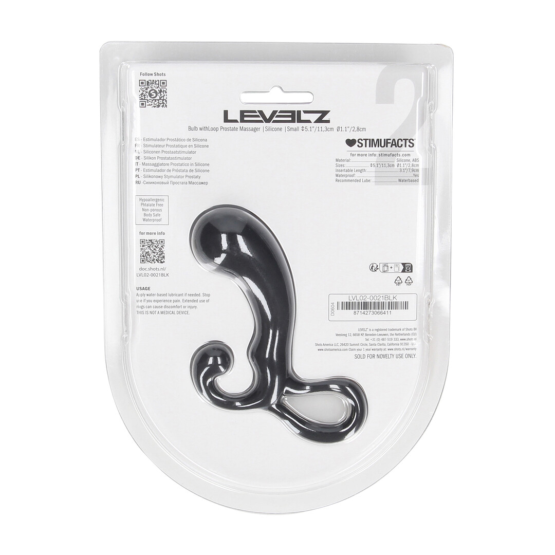 Levelz by shots Bol met Lussen Silicium Prostaat Massager - S - Zwart (8714273066411)