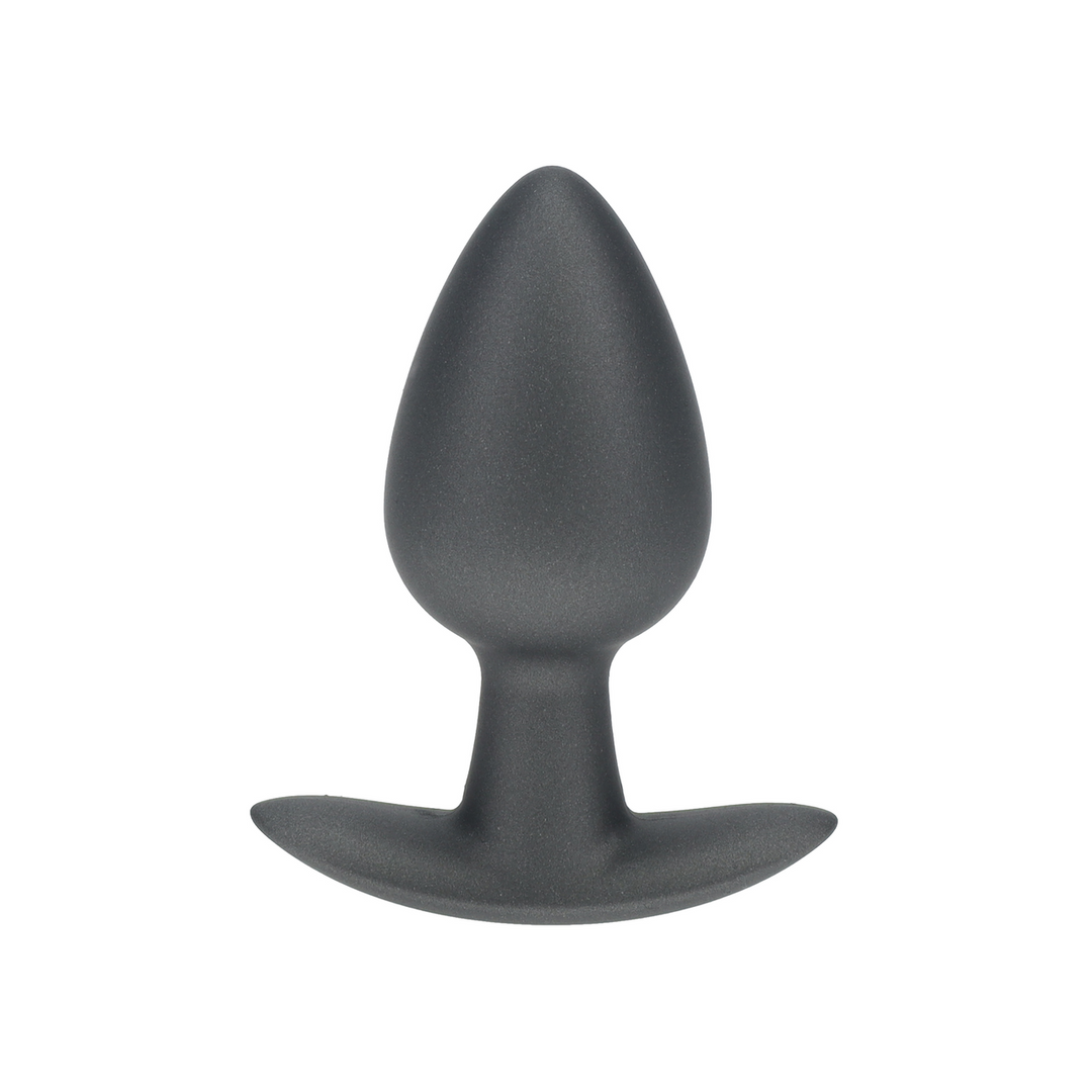 Ouch! by shots Zachte Siliconen Anale Plug - Medium - 3,1 / 7,9 cm - Gunmetal (8714273056856)