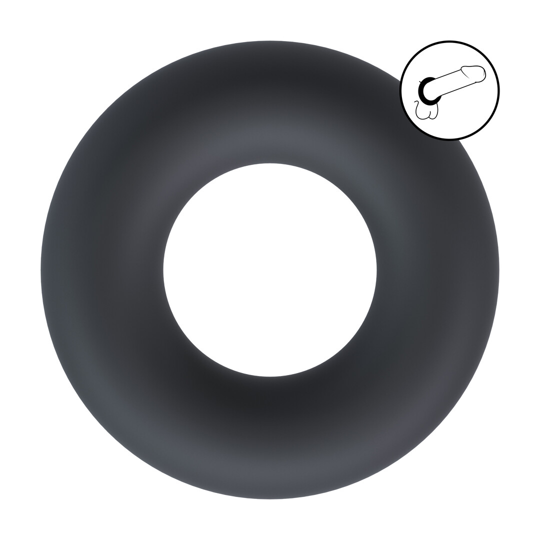 Levelz by shots Vloeibare Siliconen Cockring - M - Zwart (8714273061850)