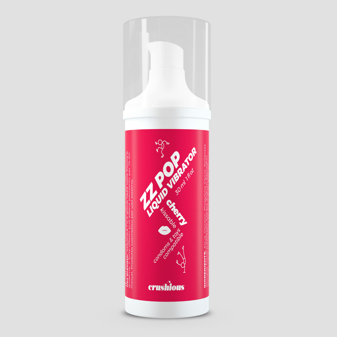 Crushious ZZ Pop - Kusbare Vloeibare Vibrator - Kers - 1 fl oz / 30 ml (7403254156906)