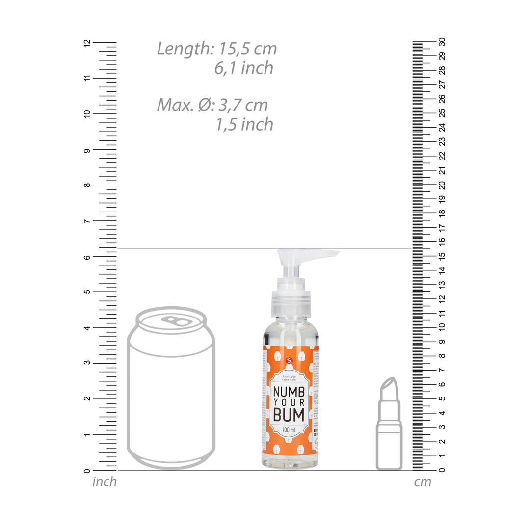 S-line by shots Numb Your Bum - Anale Glijmiddel - 3 fl oz / 100 ml (7423522519578)