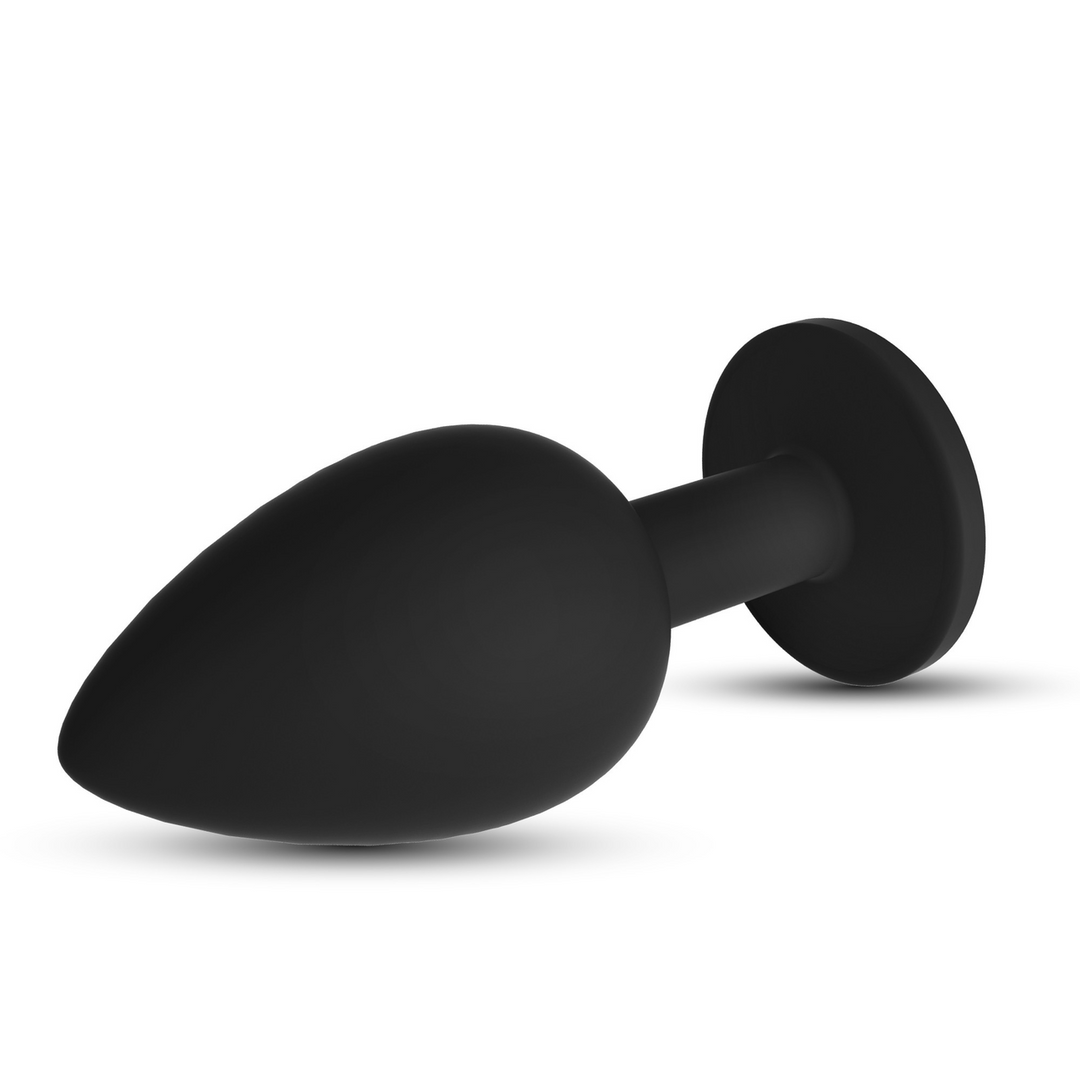 Crushious Camileo - Anale Plug met Vier Verwisselbare Edelstenen - Medium - Zwart (7403254158573)