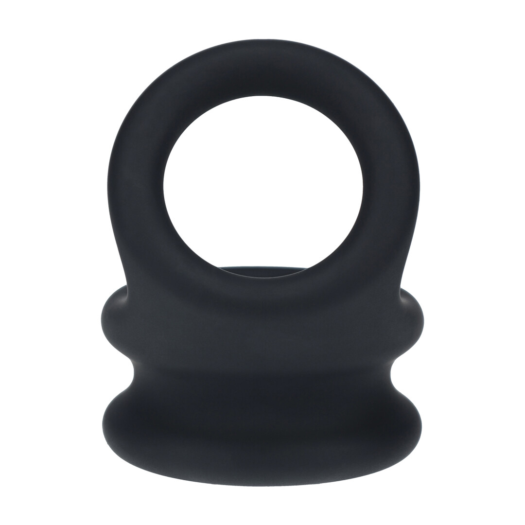 Levelz by shots Brede Dubbele O Siliconen Cockring - L - Zwart (8714273063489)