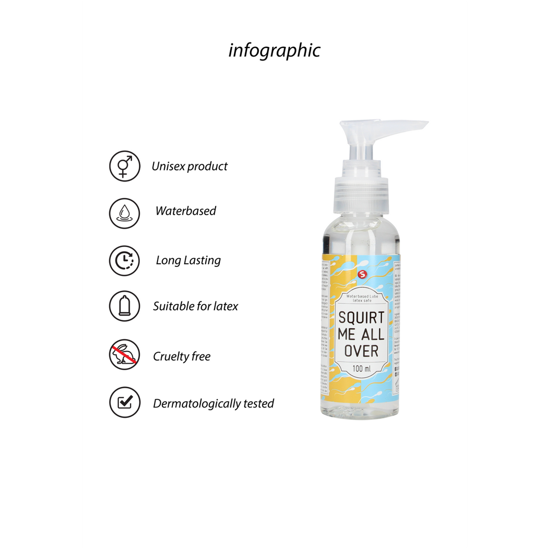 S-line by shots Squirt Me All Over - Waterbased Lubricant - 3 fl oz / 100 ml (7423522520505)