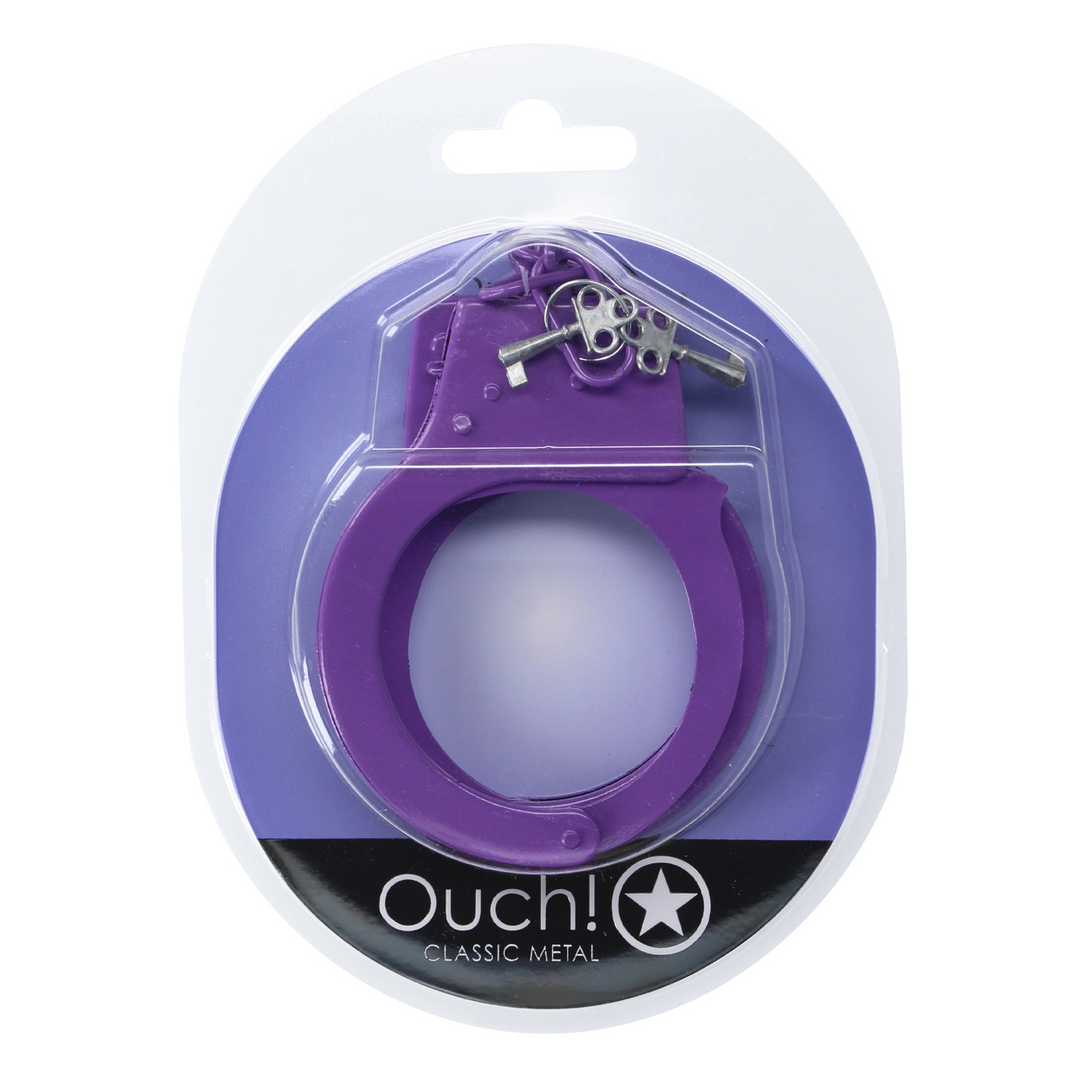 Ouch! by shots Classic Metalen Handboeien - Paars (8714273058287)