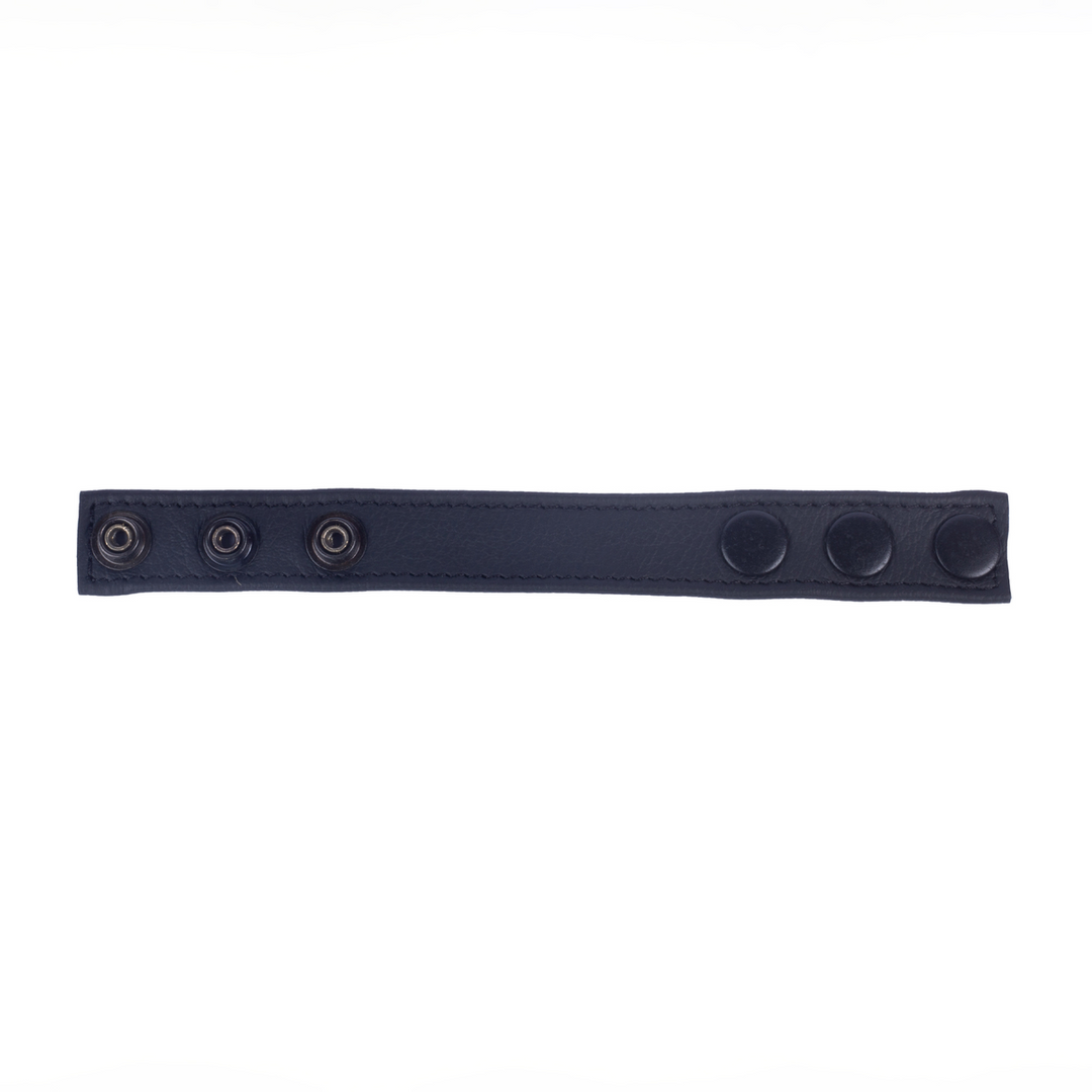 Red leather Cocky - Verstelbare Leren Cockring - Zwart (3662811297122)