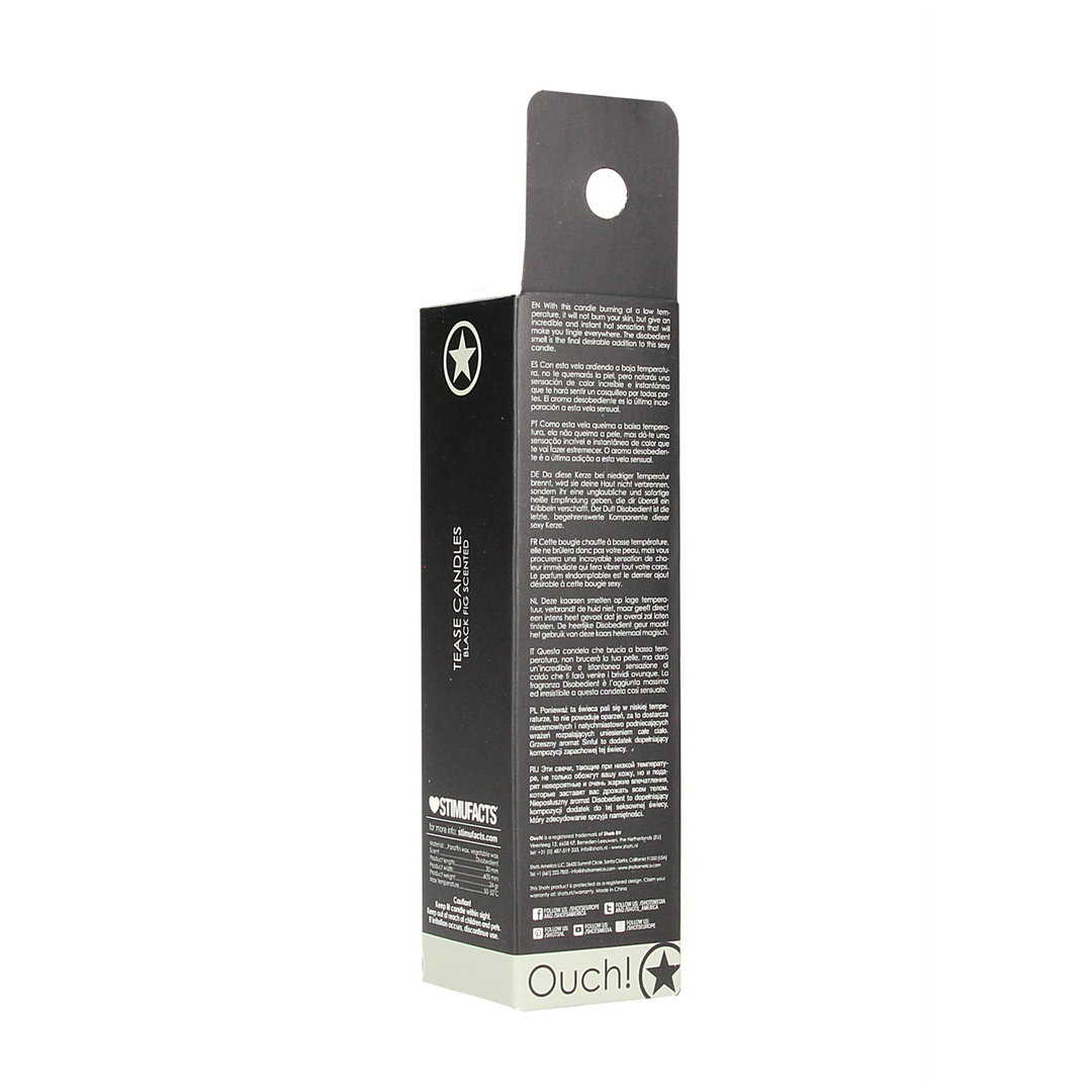 Ouch! by shots Tease Candles - Disobedient - 4 Stuks - Zwart (7423522536506)