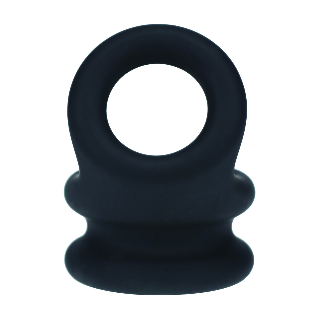 Levelz by shots Brede Dubbele O Siliconen Cockring - S - Zwart (8714273063441)