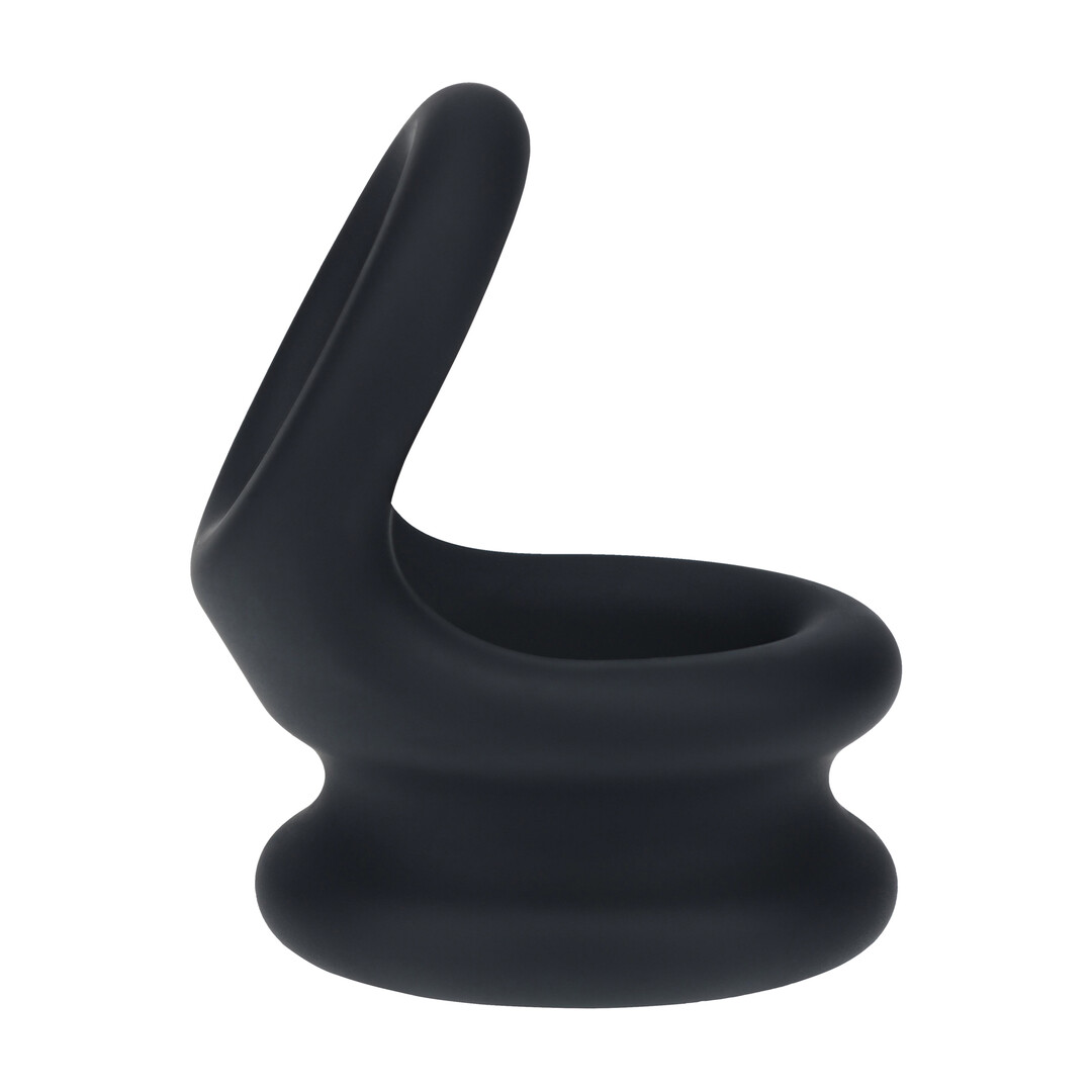 Levelz by shots Brede Dubbele O Siliconen Cockring - M - Zwart (8714273063465)