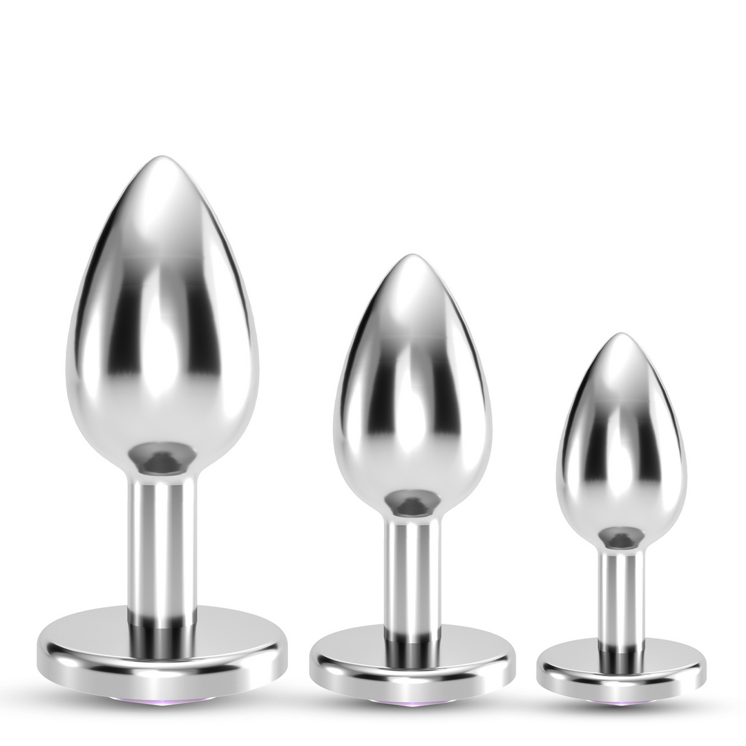 Crushious Bijou - Anal Train Trio - 3 Jewel Plugs - Roze (7403254150799)